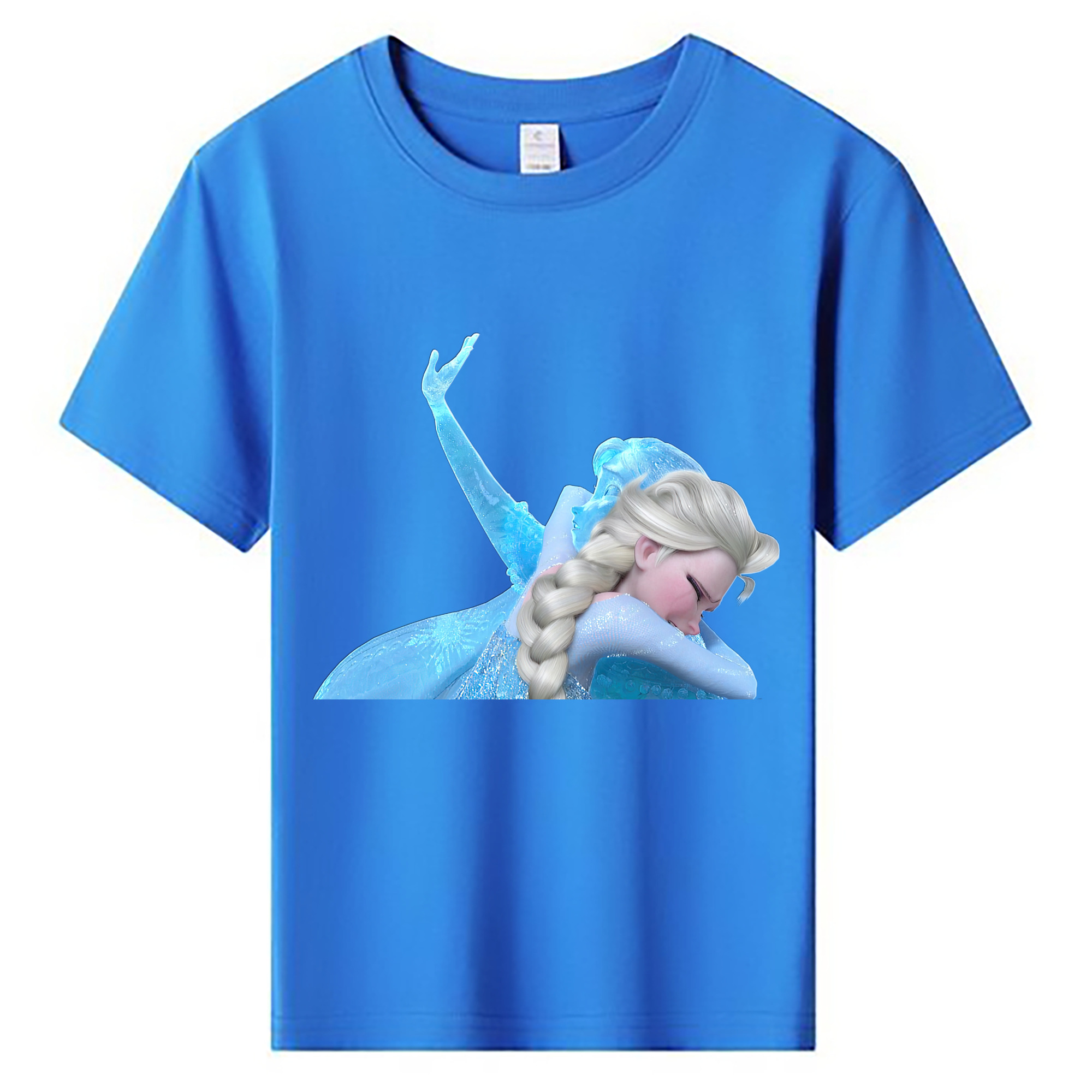 （画像用） アナと雪の女王 アンナ エルサ Frozen Anna Elsa 綿100％キッズTシャツ（フロントプリント）